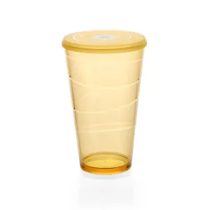 Tescoma pohár s viečkom myDRINK 600 ml oranžová