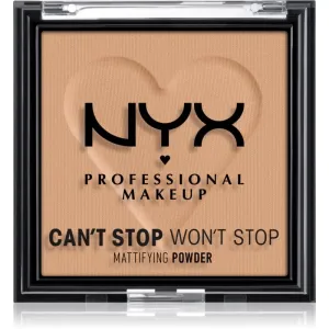 NYX Professional Makeup Can't Stop Won't Stop Mattifying Powder zmatňujúci púder odtieň 06 Tan 6 g