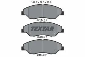 TEXTAR Sada brzdových platničiek kotúčovej brzdy 2344201 #6840529