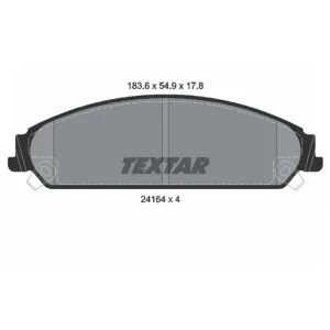 TEXTAR Sada brzdových platničiek kotúčovej brzdy 2416401