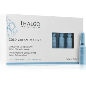 Thalgo Cold Cream Marine Multi-Soothing 7x1,2 ml pleťové sérum pre ženy na zmiešanú pleť; výživa a regenerácia pleti; na citlivú a podráždenú pleť