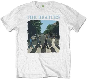 The Beatles Tričko Abbey Road & Logo M Biela
