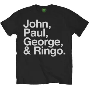 The Beatles tričko John, Paul, George & Ringo Čierna XL