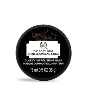 The Body Shop Chinese Ginseng & Rice Clarifying Polishing Mask 15 ml pleťová maska pre ženy na veľmi suchú pleť; na rozjasnenie pleti
