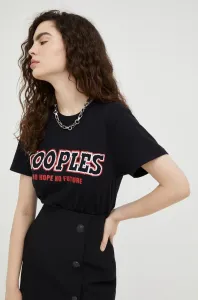 Bavlnené tričko The Kooples čierna farba, #8588826