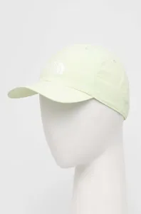 Detská baseballová čiapka The North Face zelená farba, s potlačou