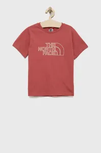 Detské bavlnené tričko The North Face ružová farba, #209996