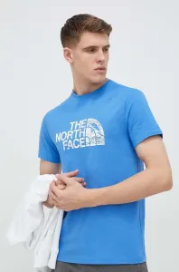 The North Face M S/S WOODCUT DOME TEE Pánske tričko, modrá, veľkosť #6277105