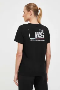 Tričko The North Face dámsky, čierna farba