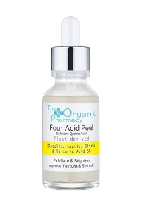 The Organic Pharmacy Four Acid Peel 5% Serum exfoliačné peelingové sérum pre rozjasnenie pleti 30 ml