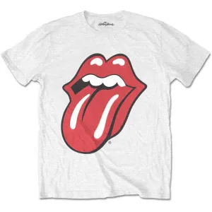 The Rolling Stones Tričko Classic Tongue White S