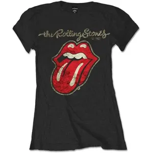 The Rolling Stones Tričko Plastered Tongue Charcoal Grey XL