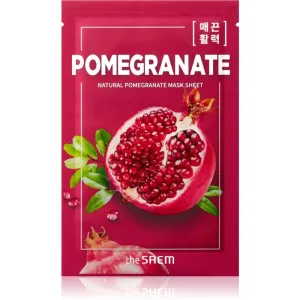 The Saem Natural Mask Sheet Pomegranate plátenná maska pre intenzívne vypnutie a rozjasnenie pleti 21 ml