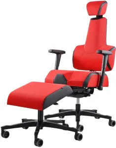 THERAPIA AKČNÝ SET Herná stolička E+Gamer Red&Black HX56/KX99 s podnožkou
