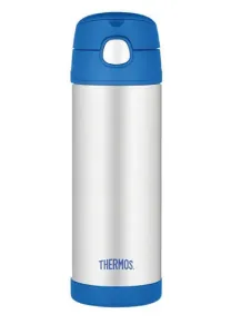 Thermos FUNtainer Detská termoska so slamkou - modrá 470 ml
