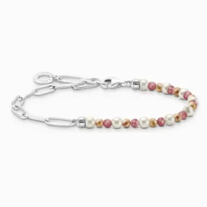 THOMAS SABO strieborný náramok Colourful beads, white pearls and chain links A2099-350-7 #5229532
