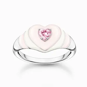 THOMAS SABO prsteň Heart with pink stones TR2435-041-9 #5229524