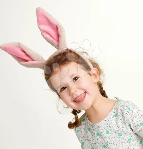 Ušká pre malého zajačika Bunny Ears Headband ThreadBear z jemnej plyše