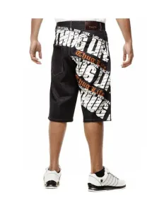 Thug Life Big Letters Shorts R Blue - Size:34