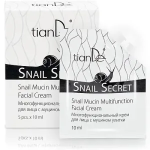 TIANDE Snail Secret Viacfunkčný krém na tvár s mucínom slimáka 5× 10 ml