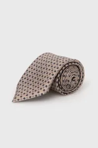 Hodvábna kravata Tiger Of Sweden béžová farba #257624