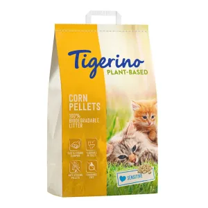Tigerino Plant-Based kukuričná podstielka - Sensitive, bez parfumácie - 7 l