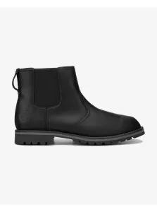 Black Mens Ankle Leather Chelsea Boots Timberland Larchmont II - Men #4832625