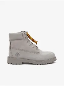 Light grey Ladies Leather Ankle Boots Timberland 6 In Prem boo - Ladies #4899130