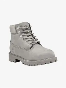 Light grey Ladies Leather Ankle Boots Timberland 6 In Prem boo - Ladies #4901849
