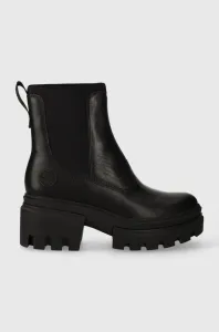 Členkové topánky Timberland Everleigh Boot Chelsea dámske, čierna farba, na platforme, TB0A5YFR0151