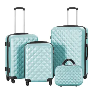 Sada cestovných kufrov s kozmetickou taštičkou, rôzne farby- mätovo zelená #8946263