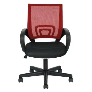 Kancelárska otočná stolička s podrúčkami v rôznych farbách- červená