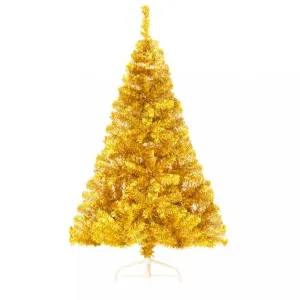 Zlatý umelý vianočný stromček, 180 cm 708 vetiev