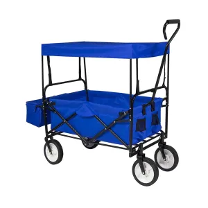 Skladací vozík so strieškou, 2 farby- modrý
