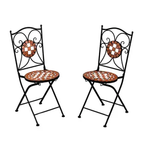 Stoličky s mozaikovým vzorom, 2 ks