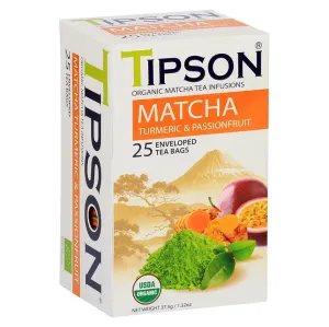 TIPSON Matcha Turmeric & Passion Fruit 25 vreciek BIO