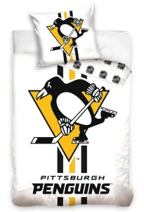TipTrade s.r.o. Bavlnené obliečky s 3D fototlačou 140x200, 70x90 cm - Pittsburgh Penguins White