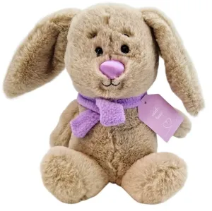 TM TOYS - Zajac plyšový s fialovým šálom a visačkou 23cm