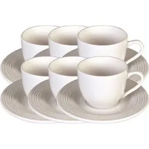 Tognana Súprava šálok na kávu s tanierikmi 6 ks 100 ml CIRCLES