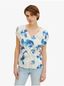 Blue-Cream Women's Patterned Blouse Tom Tailor - Women #662741