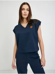 Dark Blue Women's Sweatshirt Vest Tom Tailor Denim - Women #4177644