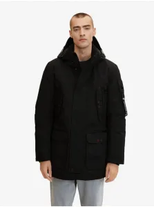 Black Men's Winter Hooded Jacket Tom Tailor - Men #608004
