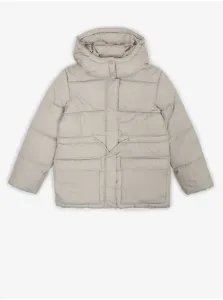 Tom Tailor Light Grey Girly Quilted Winter Jacket with Detachable Hood Tom - Girls #617293