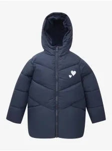 Dark Blue Girly Quilted Winter Coat with Hood Tom Tailor - Girls