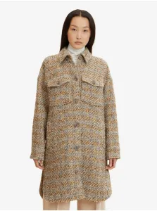 Brown Women's Plaid Coat with Wool Tom Tailor - Women #616454