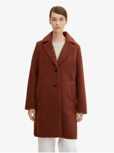 Kabát Tom Tailor dámsky, hnedá farba, prechodný, #613825