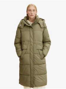 Tom Tailor Green Women's Quilted Winter Coat with Detachable Sleeves and Hood T - Women #592970