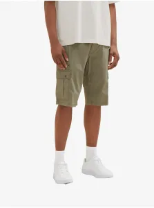 Khaki Mens Shorts with Pockets Tom Tailor - Men #6976478