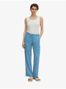 Blue Women's Patterned Pants Tom Tailor - Women #641554