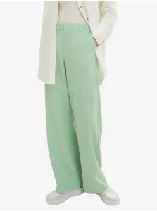 Svetlo zelené dámske široké nohavice Tom Tailor #6369606